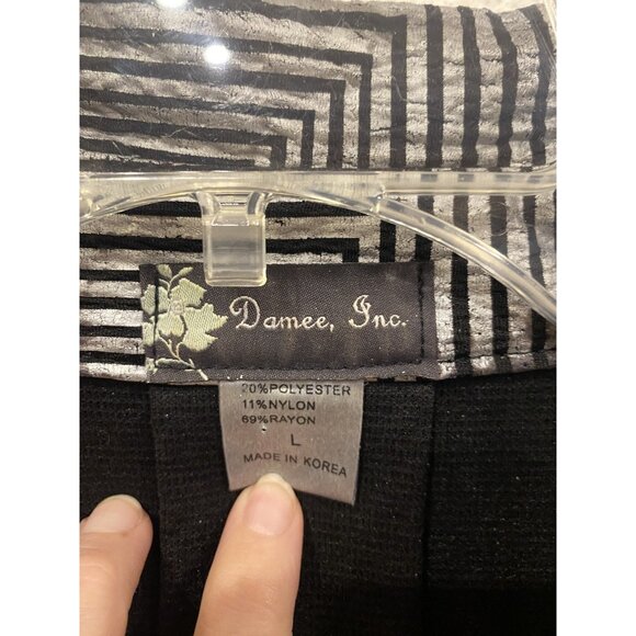 Damee Jacket Womens Large Geometric Pattern 3/4 Sleeve Textured Pockets - Picture 4 of 5